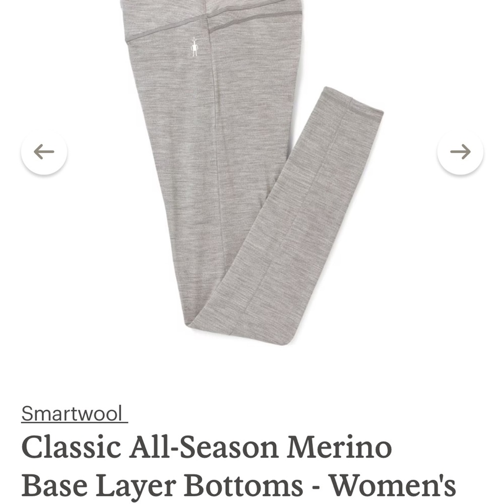 Smartwool Classic All-Season Merino Base Layer Bottoms - Women's Gray